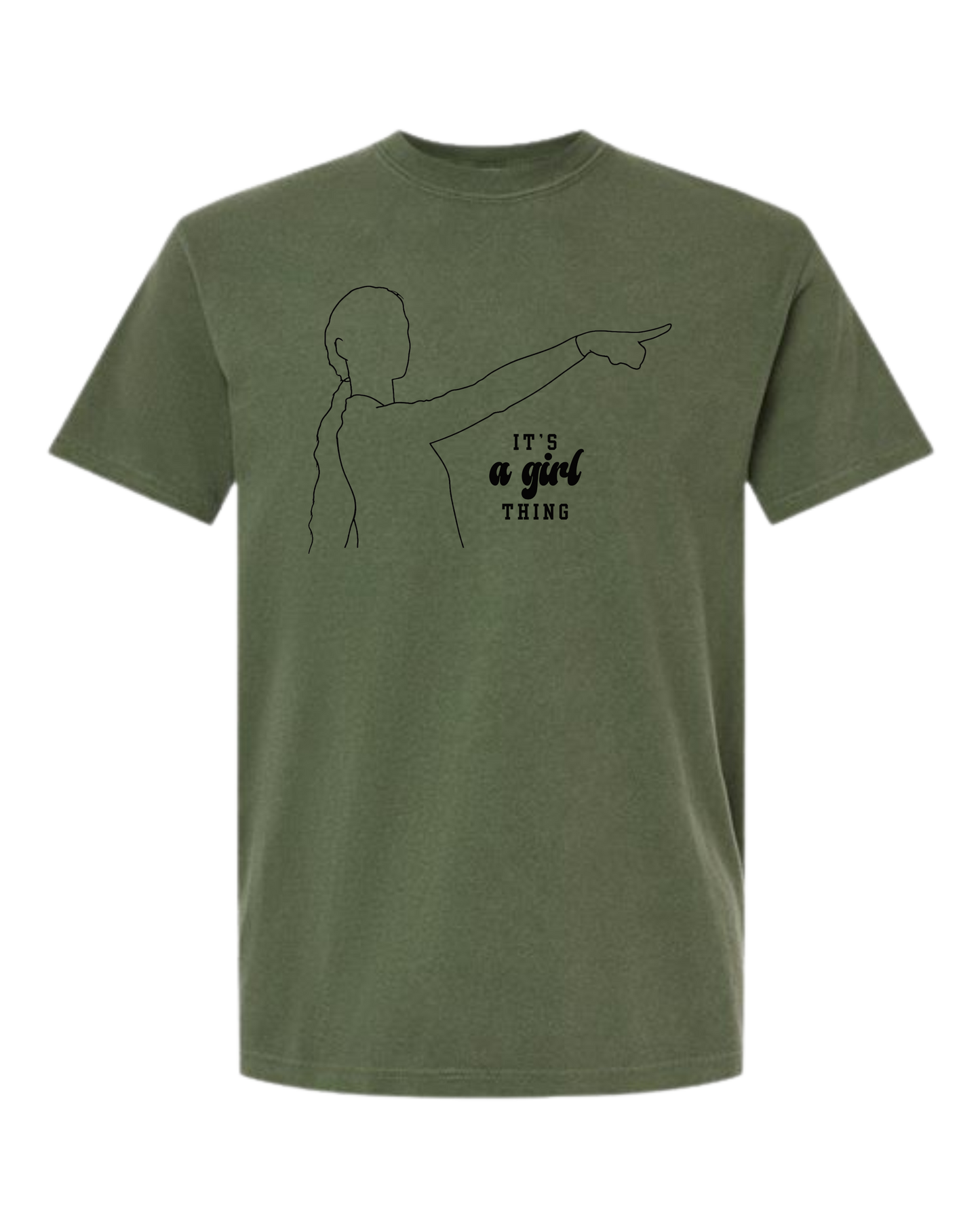 It's A Girl Thing - Comfort Colors - Heavyweight Unisex Tee - Greens