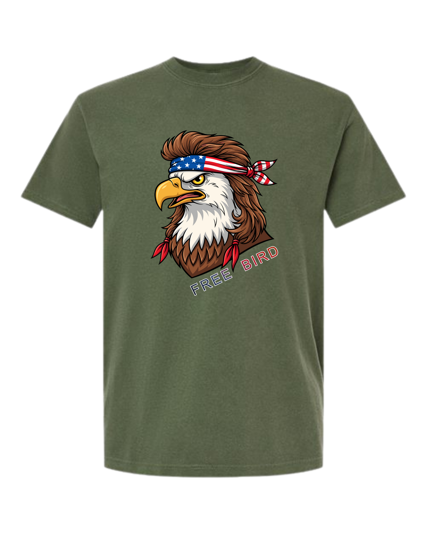 Rockin Free Bird - Comfort Colors - Heavyweight Unisex Tee - Greens