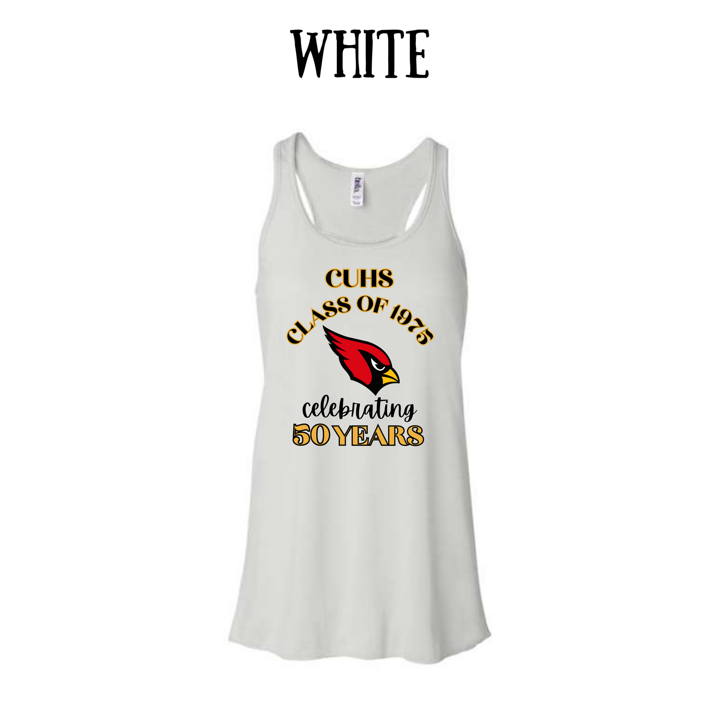 CUHS celebrating - Women's Flowy Racerback Tank