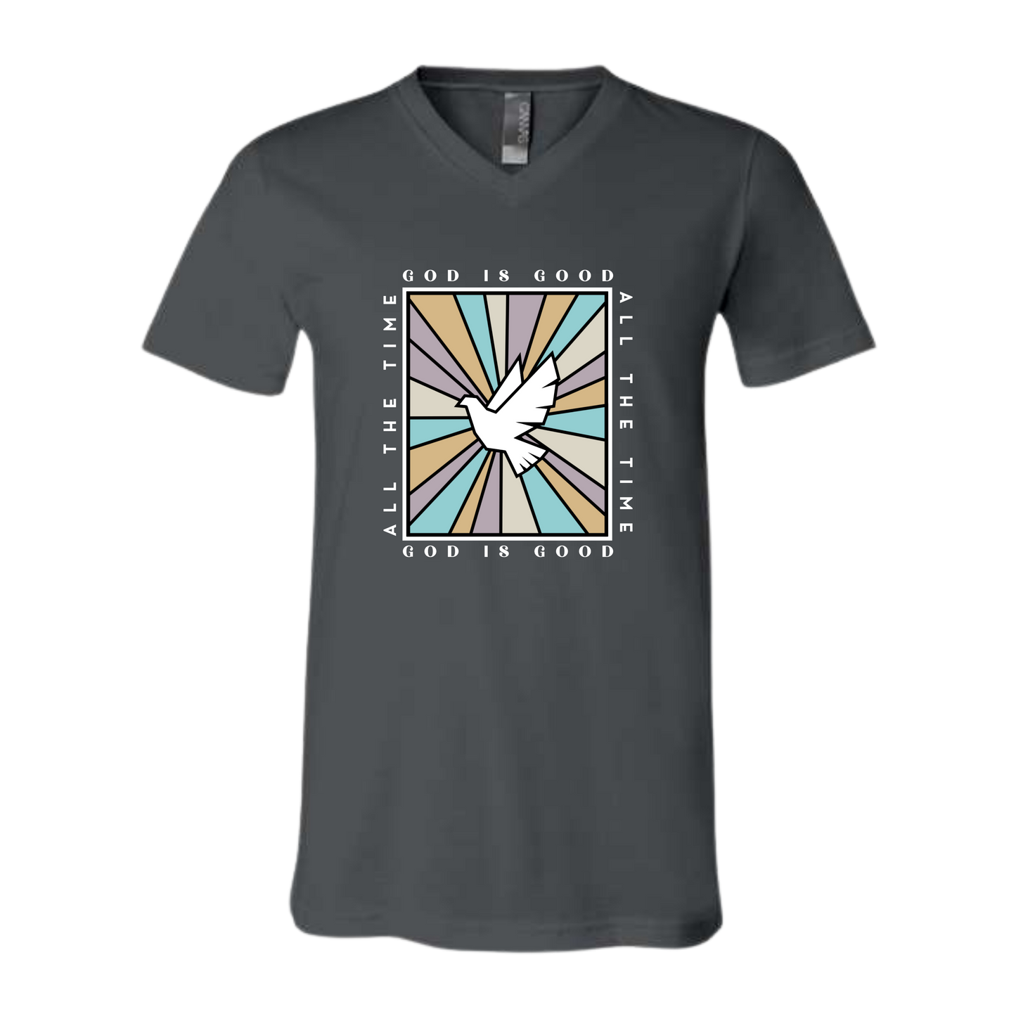 God Is Good - Bella+Canvas - Unisex V-Neck - Neutral Colors