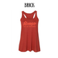 stronger than day two cramps - women's flowy racerback tank