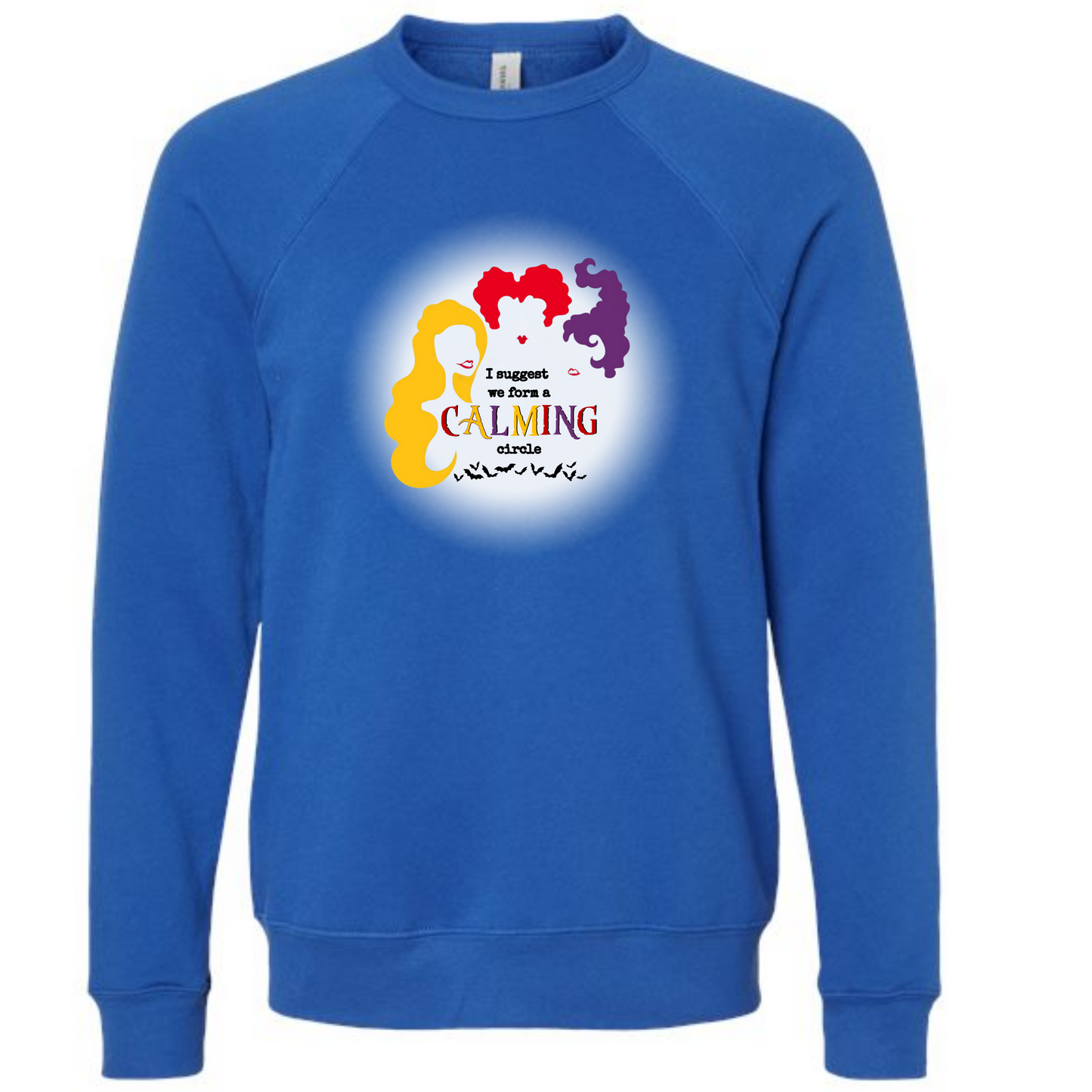 HP - Calming Circle - Sponge Fleece Raglan Sweatshirt - Blues, Purples