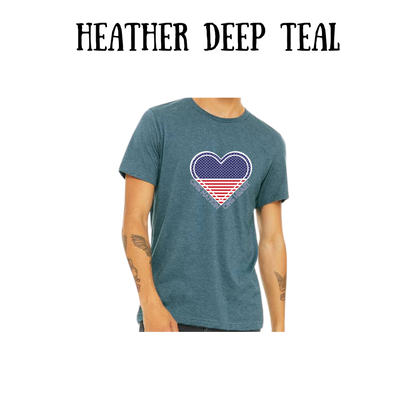 PP - One Nation One Heart - Unisex Tee - Blues