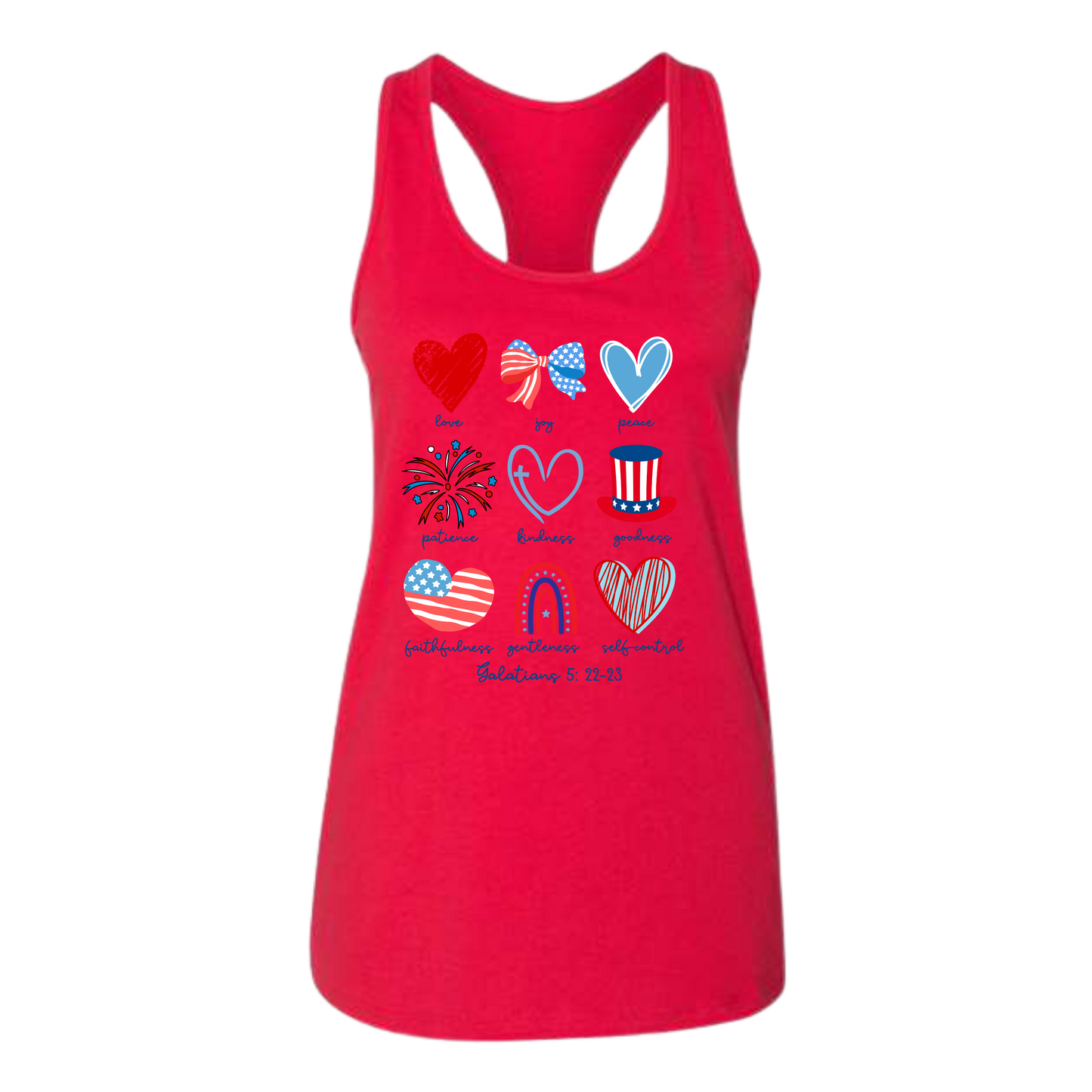 Galatians 5 - Patriotic - Bella+Canvas - Women's Jersey Racerback Tank