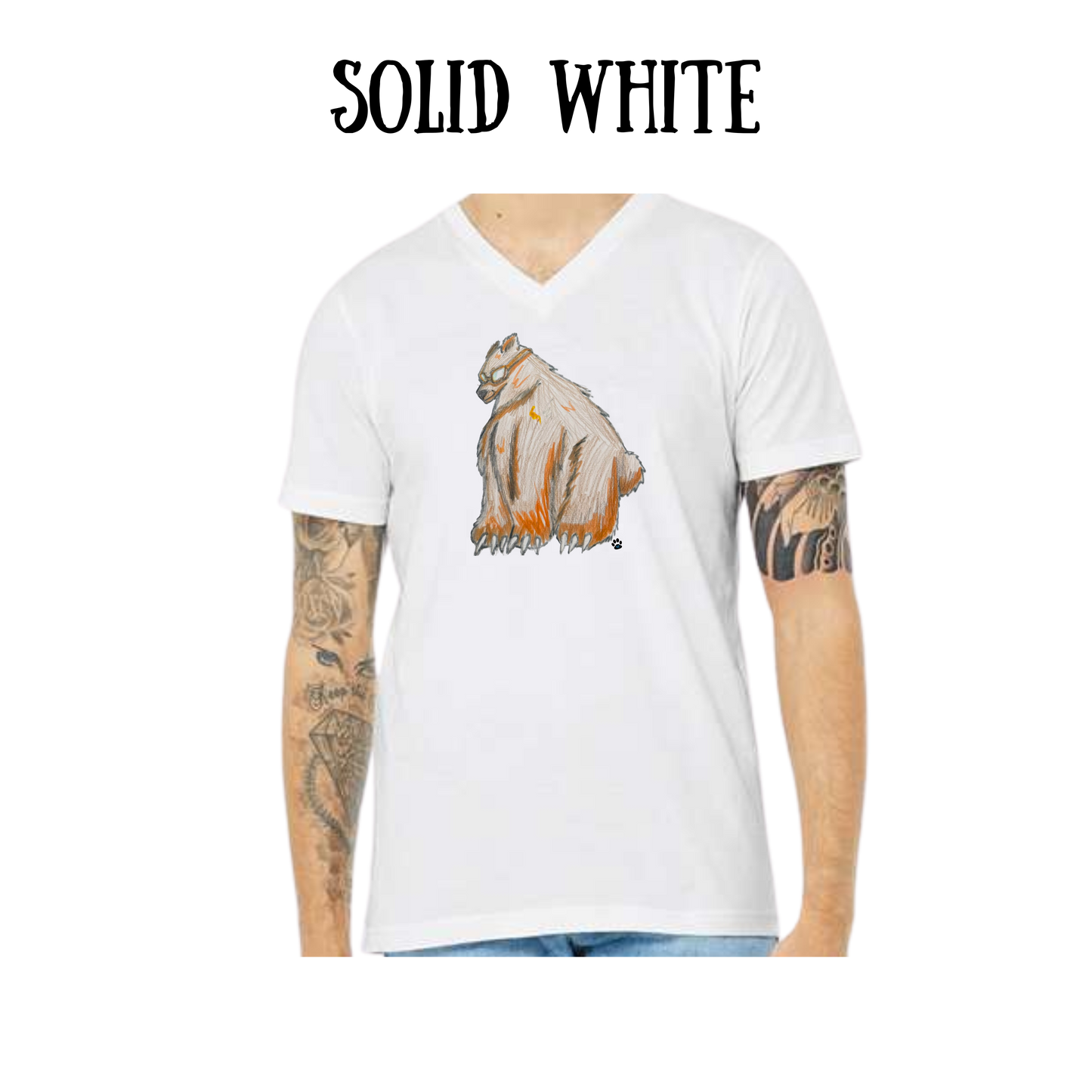 AC - Muscle Bear - Unisex V-Neck - Neutral Colors