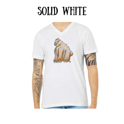 AC - Muscle Bear - Unisex V-Neck - Neutral Colors