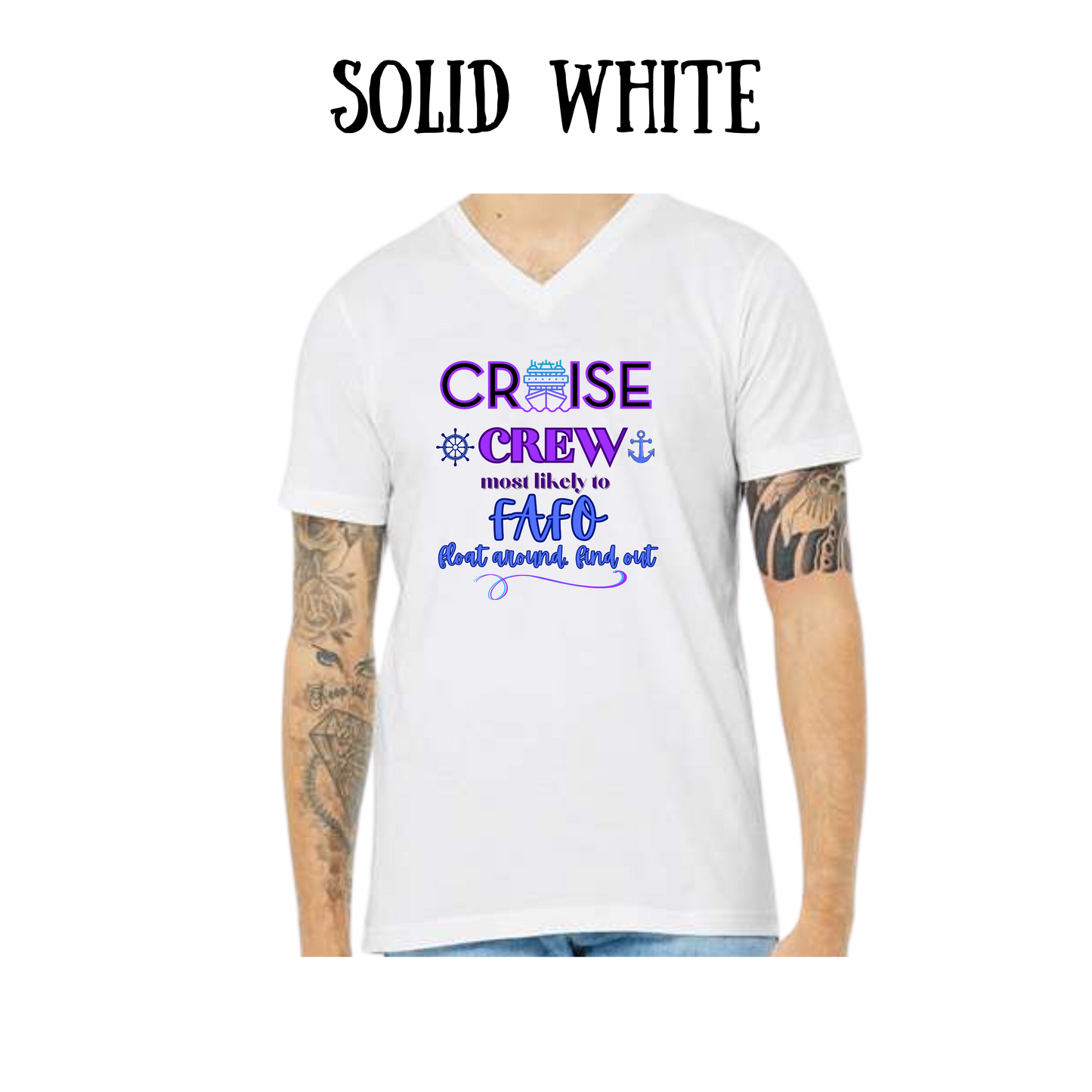 VP - Cruise Crew FAFO - Unisex V-Neck - Neutral Colors