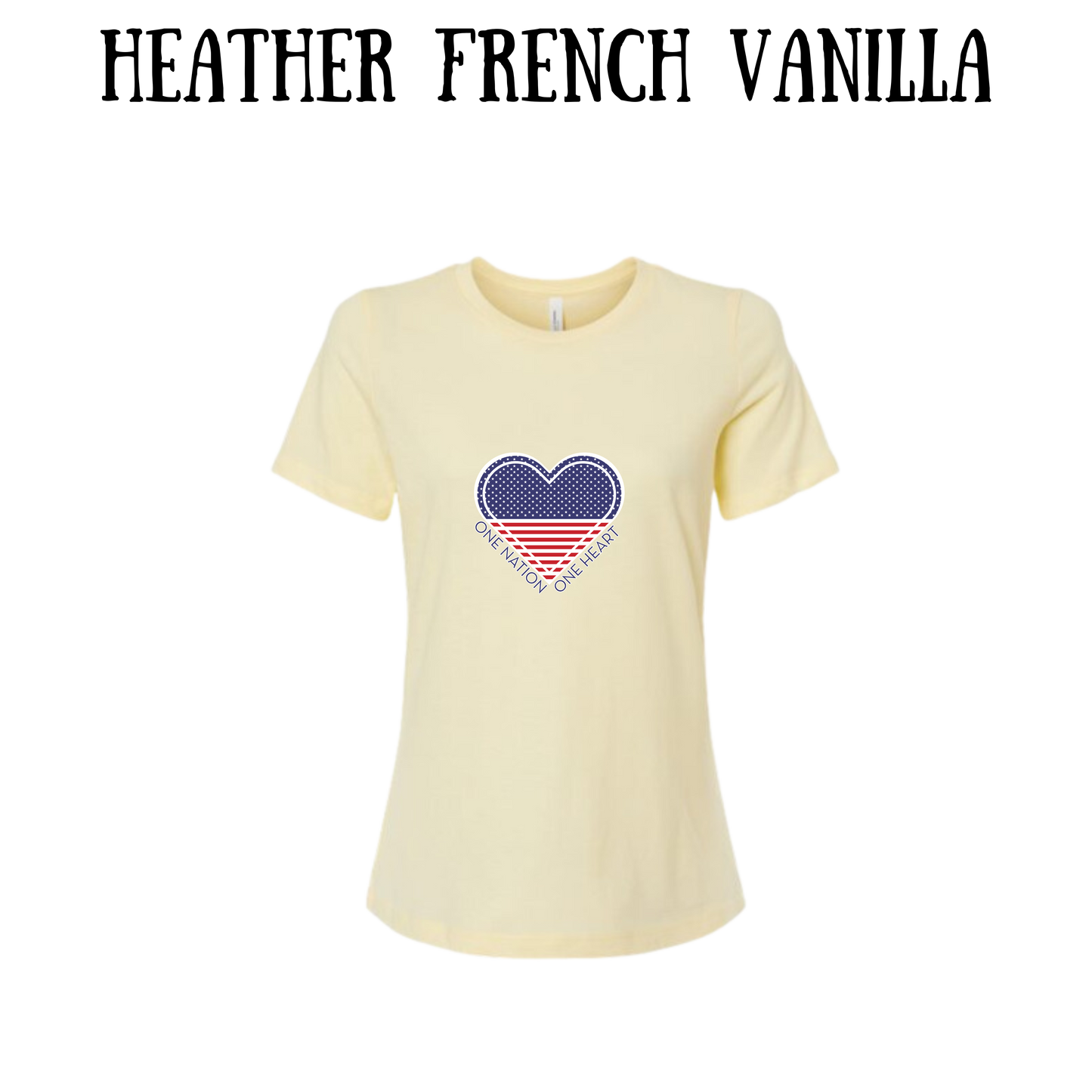 PP - One Nation One Heart - Women's Relaxed Fit Tee - Neutrals