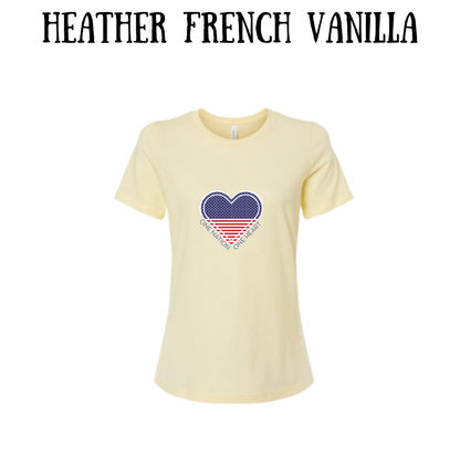 PP - One Nation One Heart - Women's Relaxed Fit Tee - Neutrals