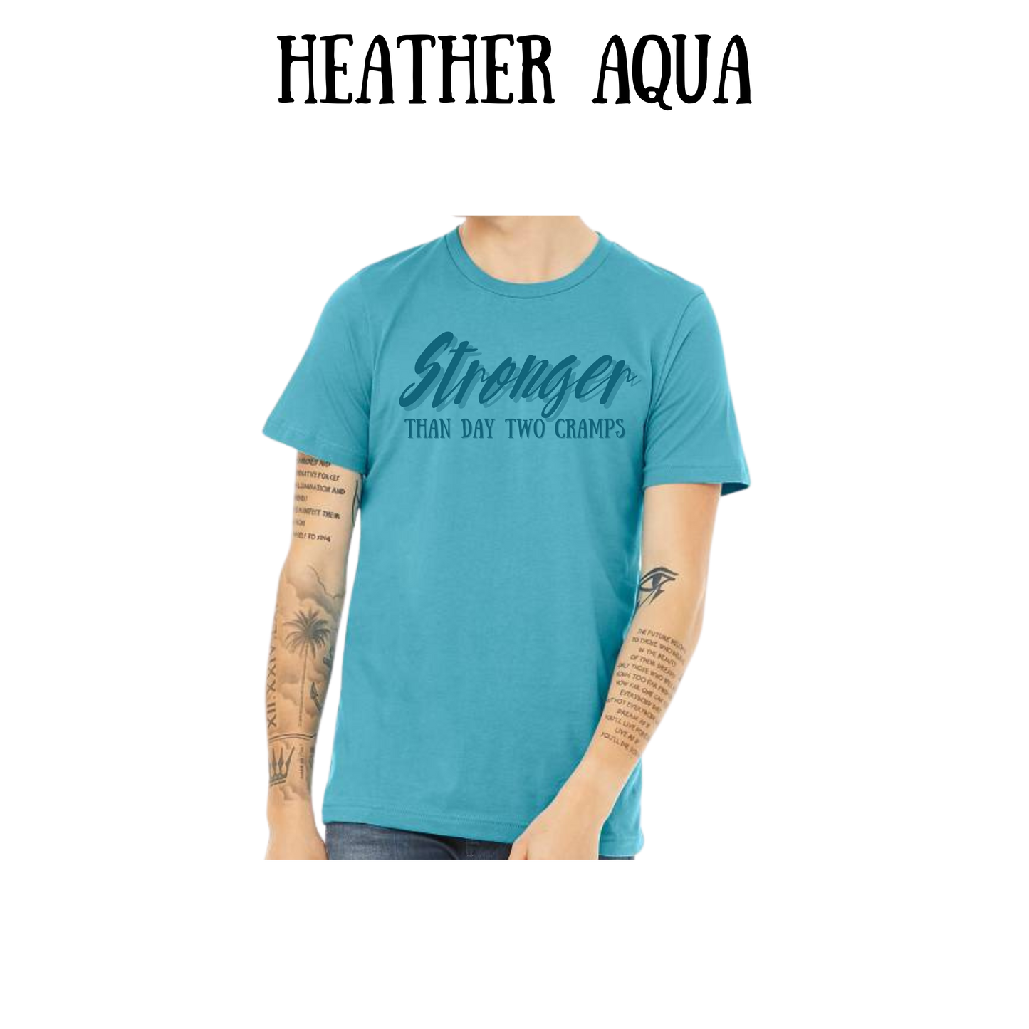 stronger than day two cramps - unisex tee - blues