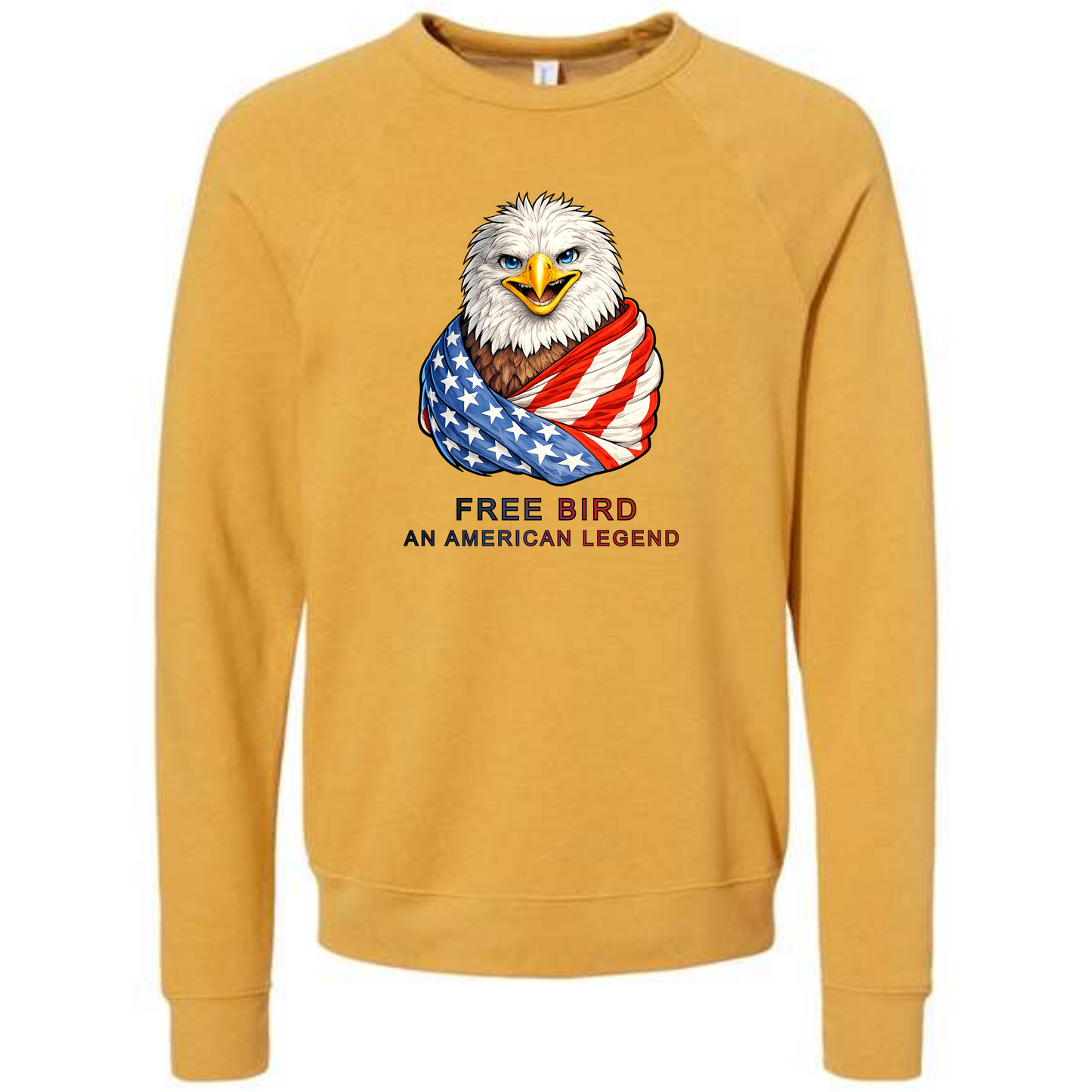 Free Bird An American Legend - Sponge Fleece Raglan Sweatshirt - Assorted Colors