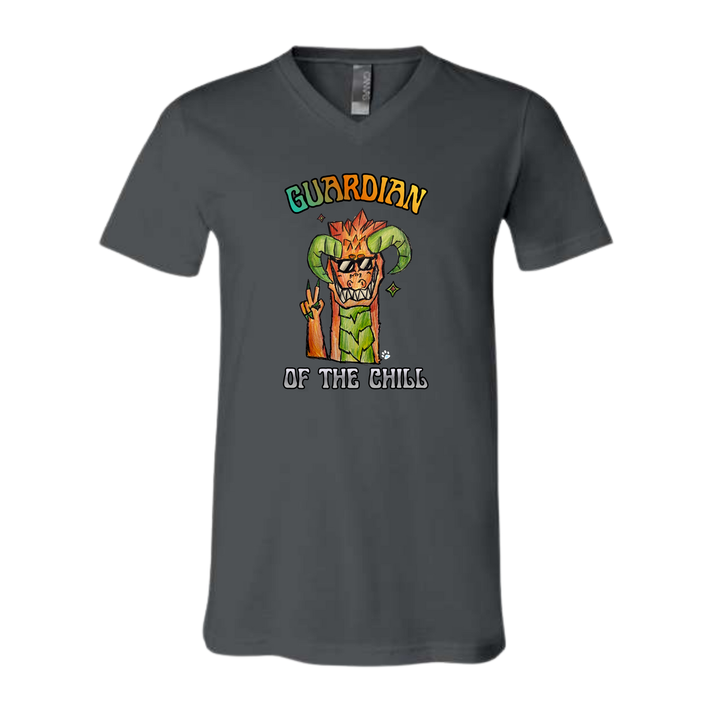 Guardian of The Chill - Bella+Canvas - Unisex V-Neck - Neutral Colors
