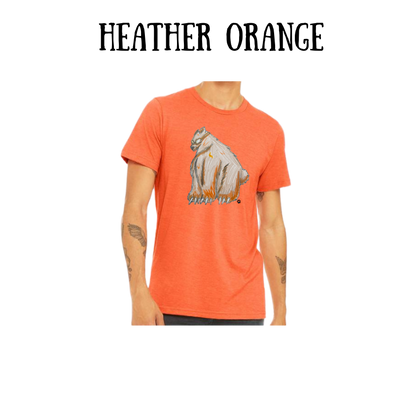 AC - Muscle Bear - Unisex Tee - Yellows, Oranges, Reds