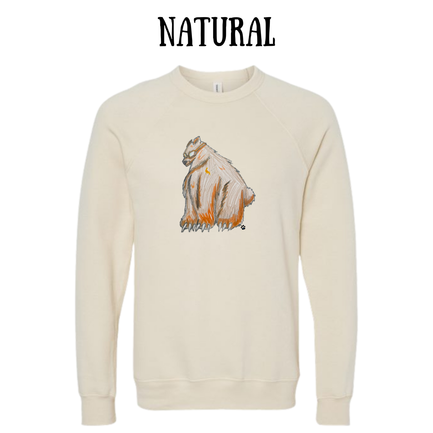 AC - Muscle Bear - Sponge Fleece Raglan Sweatshirt - Greens, Neutrals