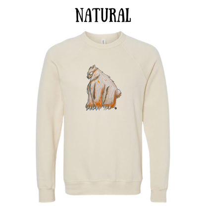 AC - Muscle Bear - Sponge Fleece Raglan Sweatshirt - Greens, Neutrals