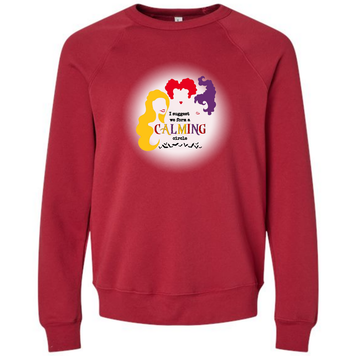 Calming Circle - Sponge Fleece Raglan Sweatshirt - Assorted Colors