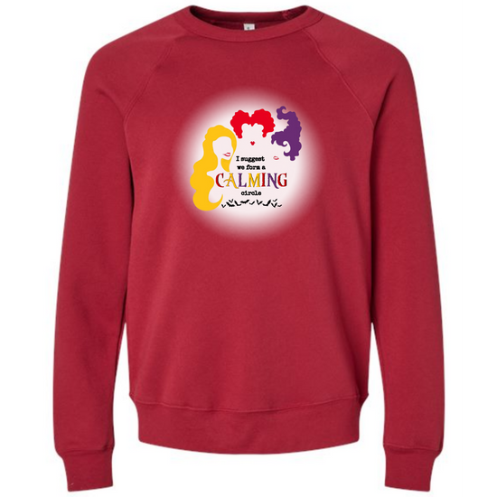 Calming Circle - Sponge Fleece Raglan Sweatshirt - Assorted Colors