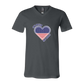 One Nation One Heart - Bella+Canvas - Unisex V-Neck - Neutral Colors