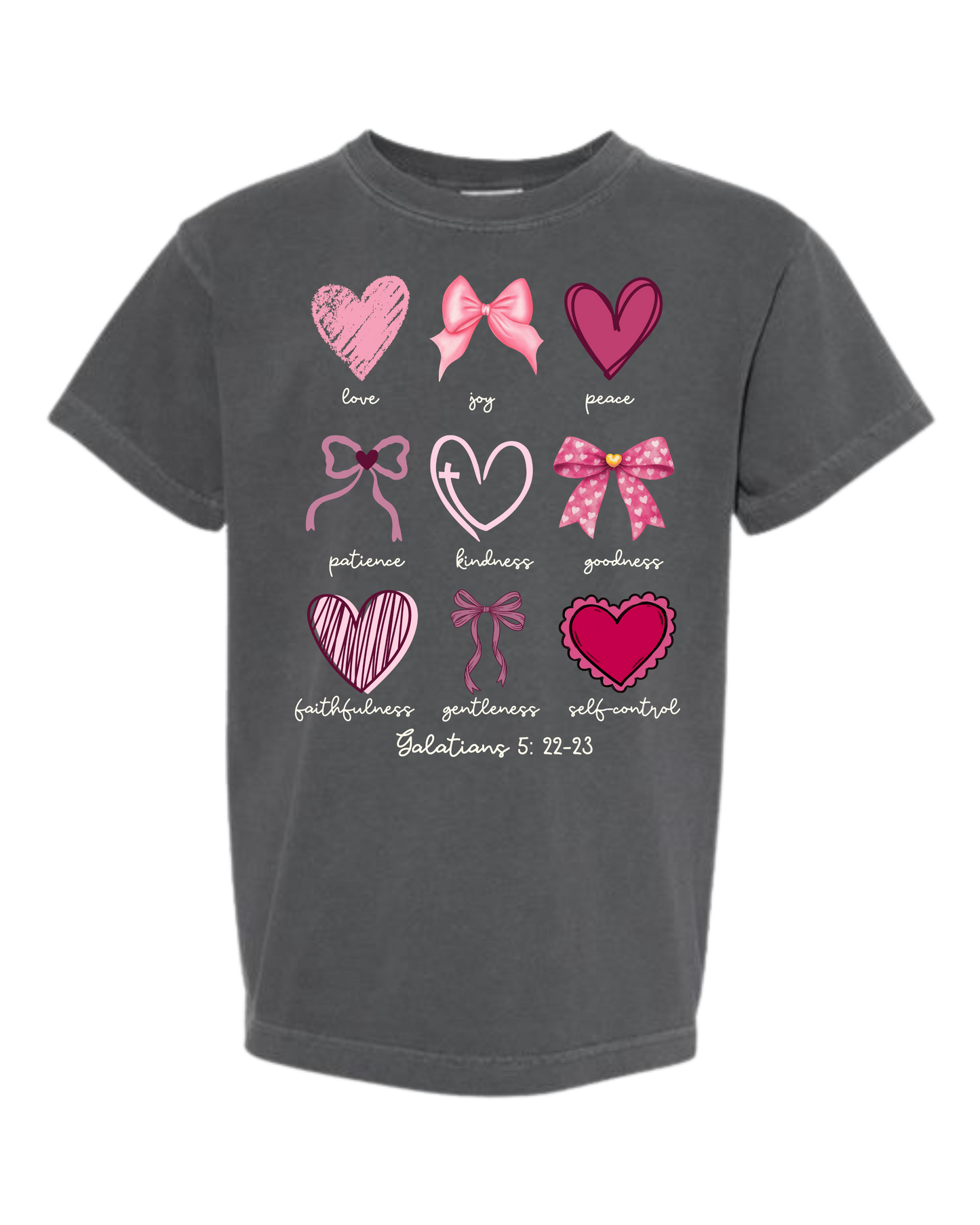 Galatians 5 - Valentines - Comfort Colors - Heavyweight Youth Tee - Neutral Colors & Blues