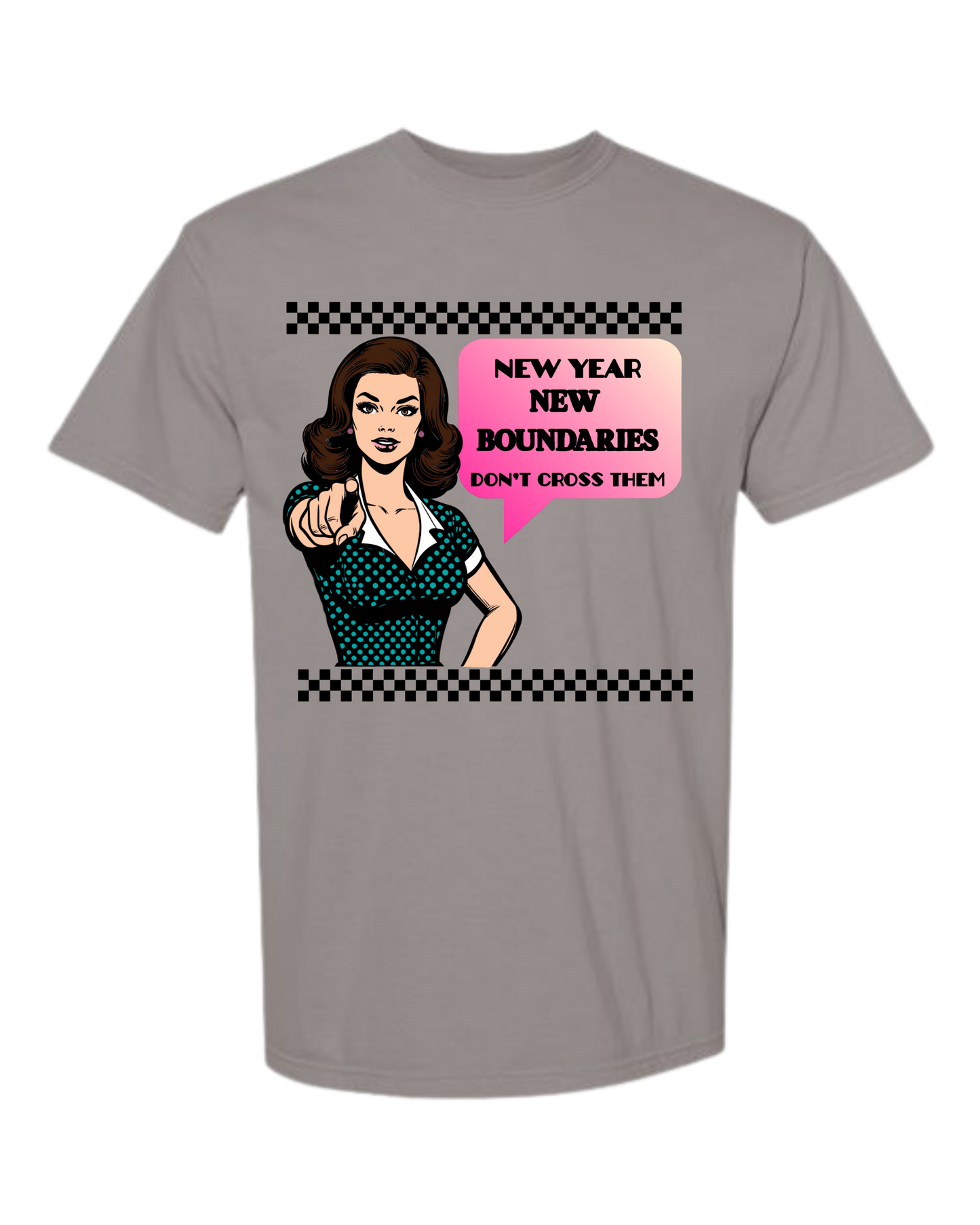 New Year New Boundaries - Comfort Colors - Heavyweight Unisex Tee - Neutrals