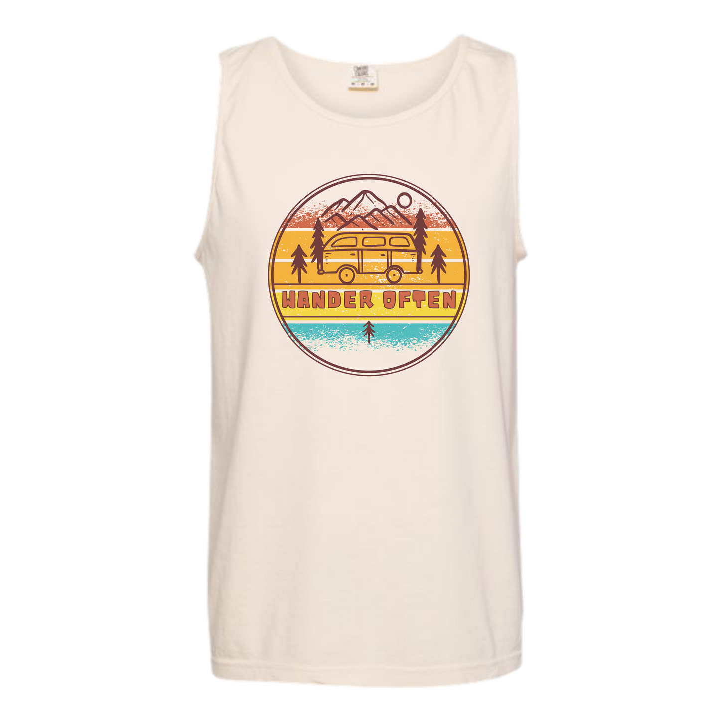 Wander Often - Comfort Colors - Unisex Tank - Neutral Colors & Blues