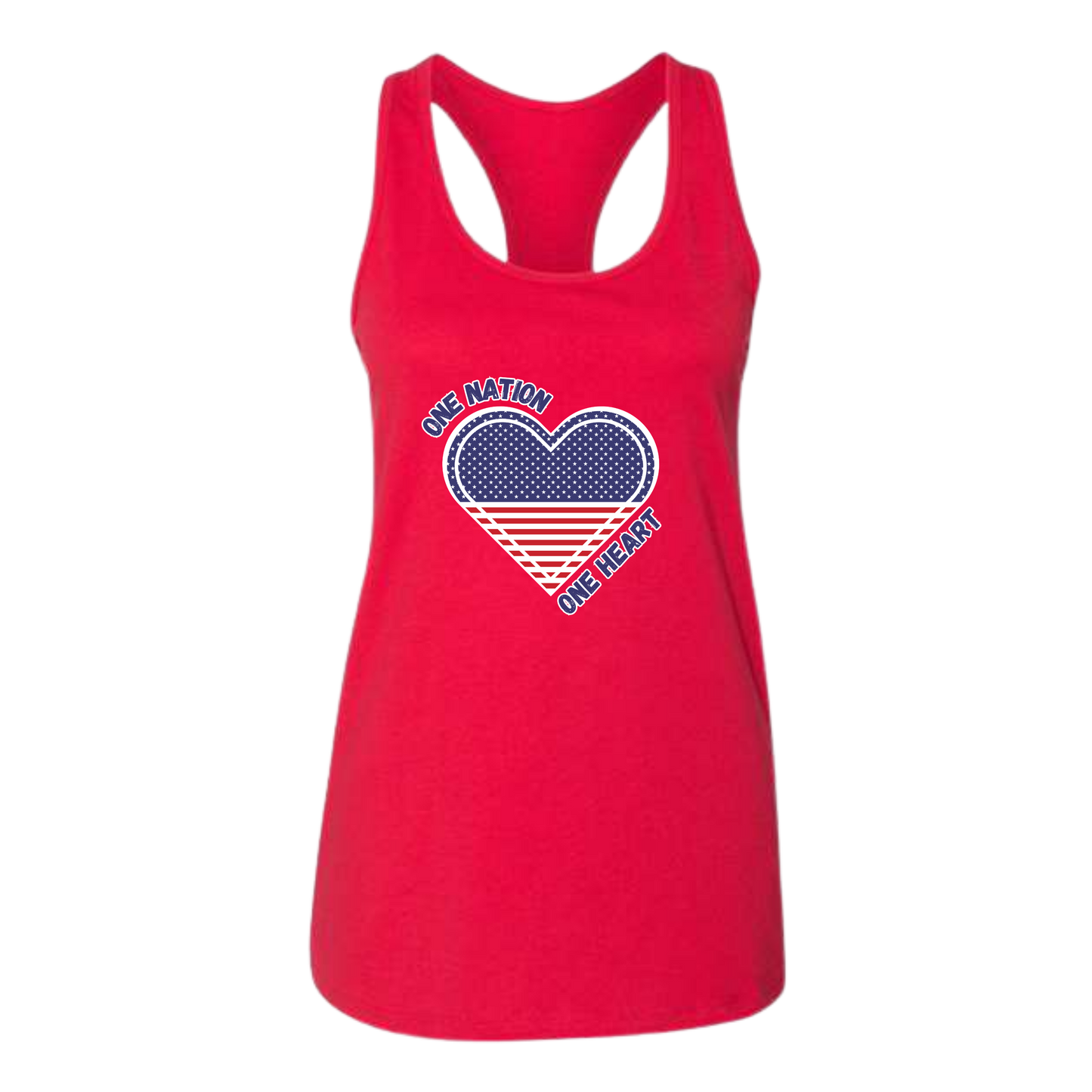 One Nation One Heart - Bella+Canvas - Women's Jersey Racerback Tank