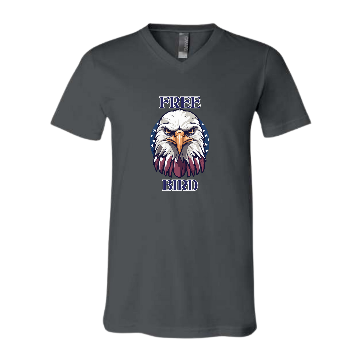 Free Bird - Bella+Canvas - Unisex V-Neck - Neutral Colors