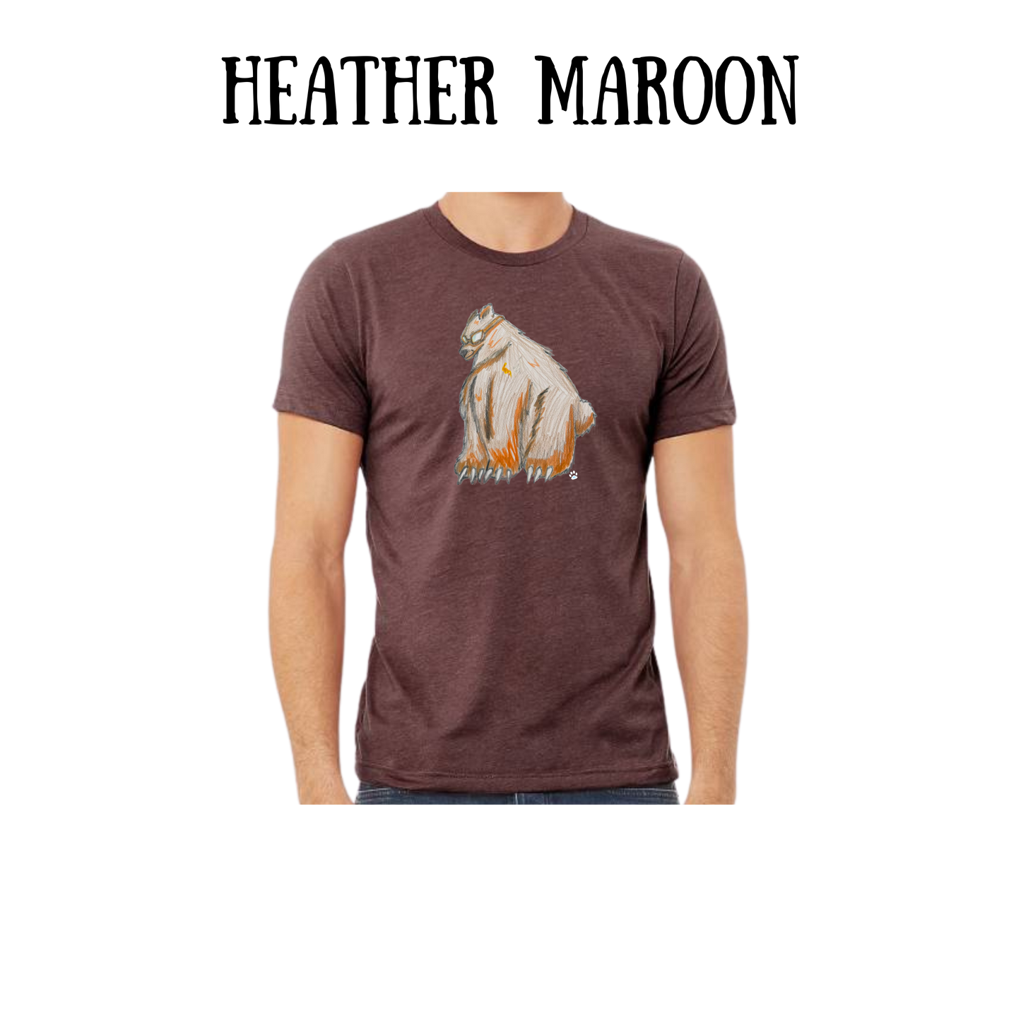 AC - Muscle Bear - Unisex Tee - Pinks, Purples, Neutrals