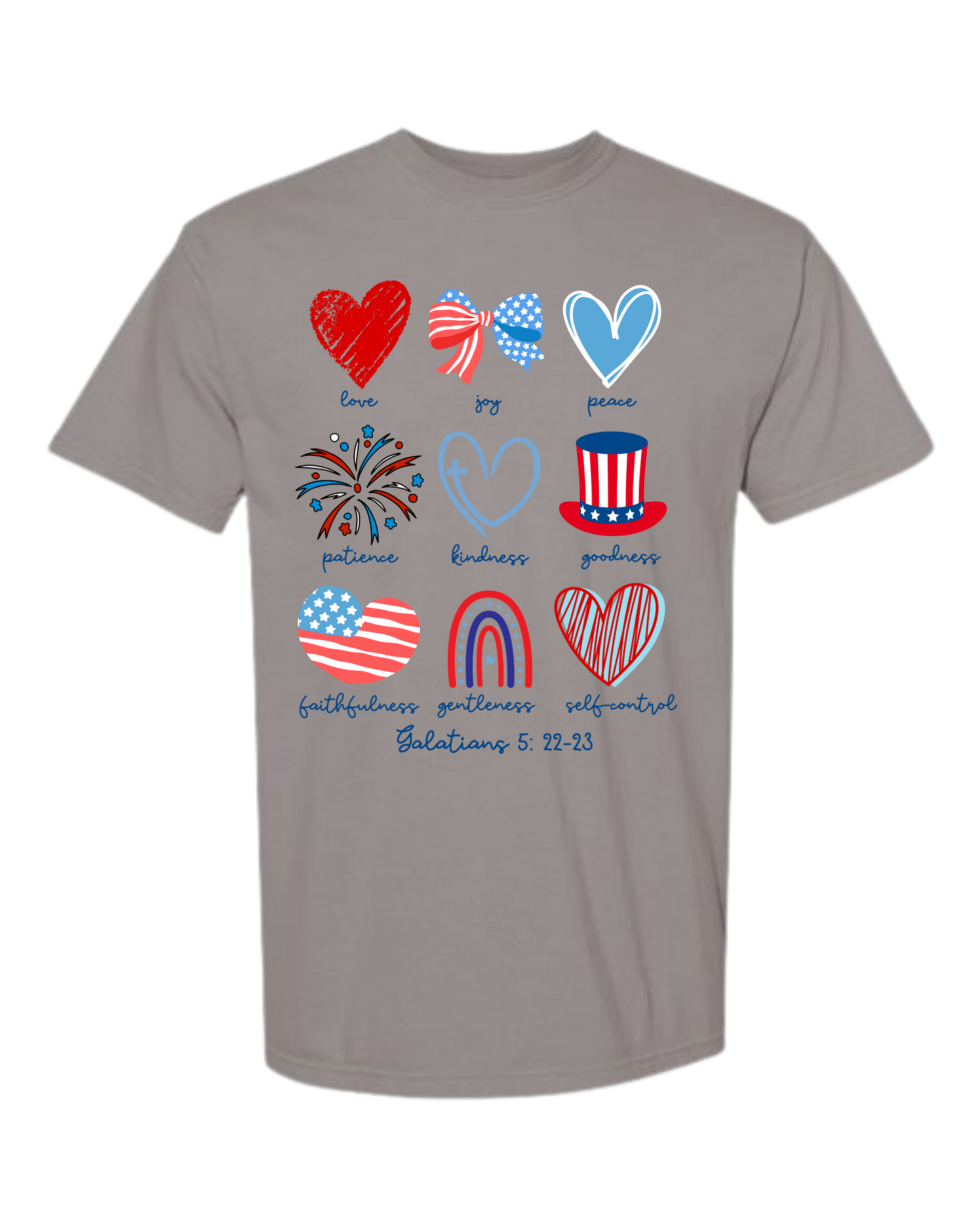 Galatians 5 - Patriotic - Comfort Colors - Heavyweight Unisex Tee - Neutral Colors