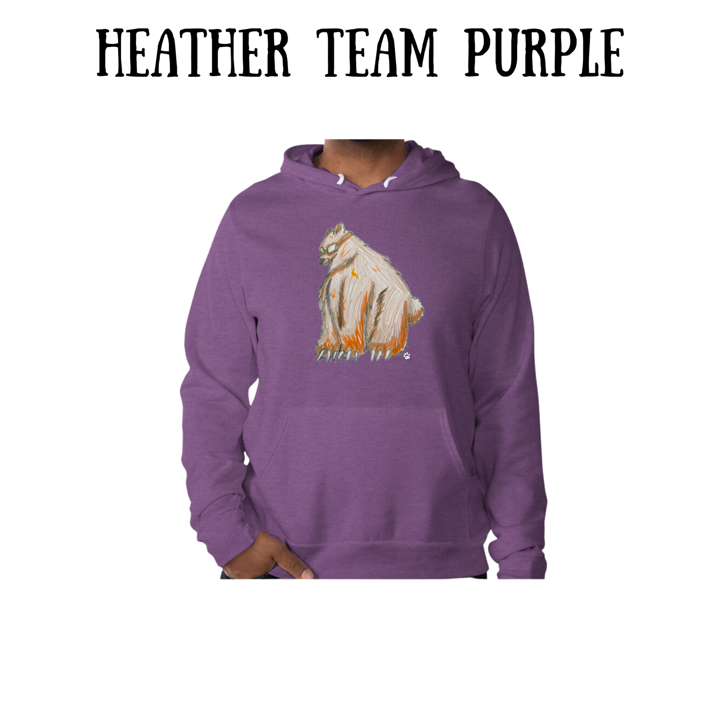 AC - Muscle Bear - Sponge Fleece Hoodie - Blues, Purples