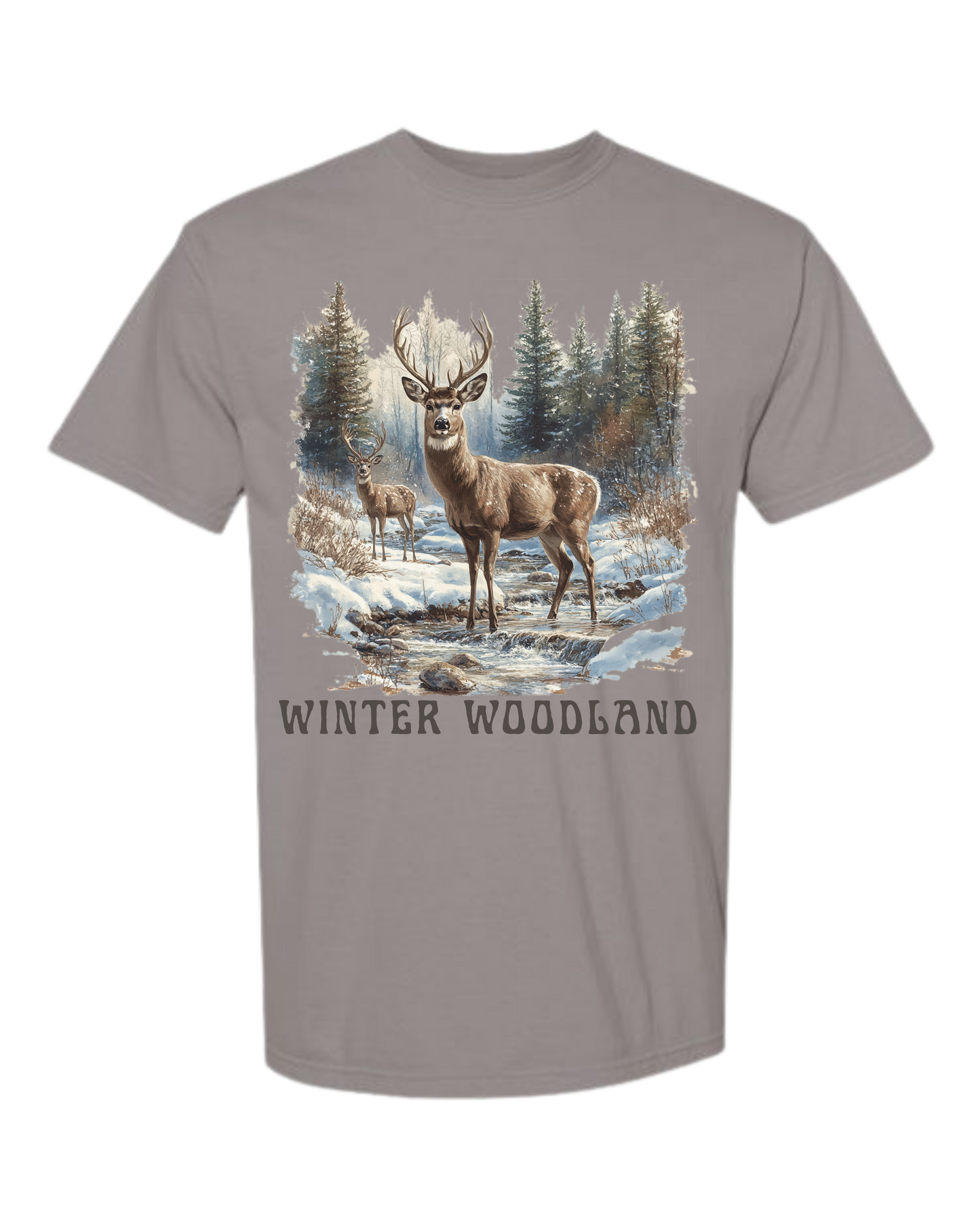 Winter Woodland - Comfort Colors - Heavyweight Unisex Tee - Neutrals