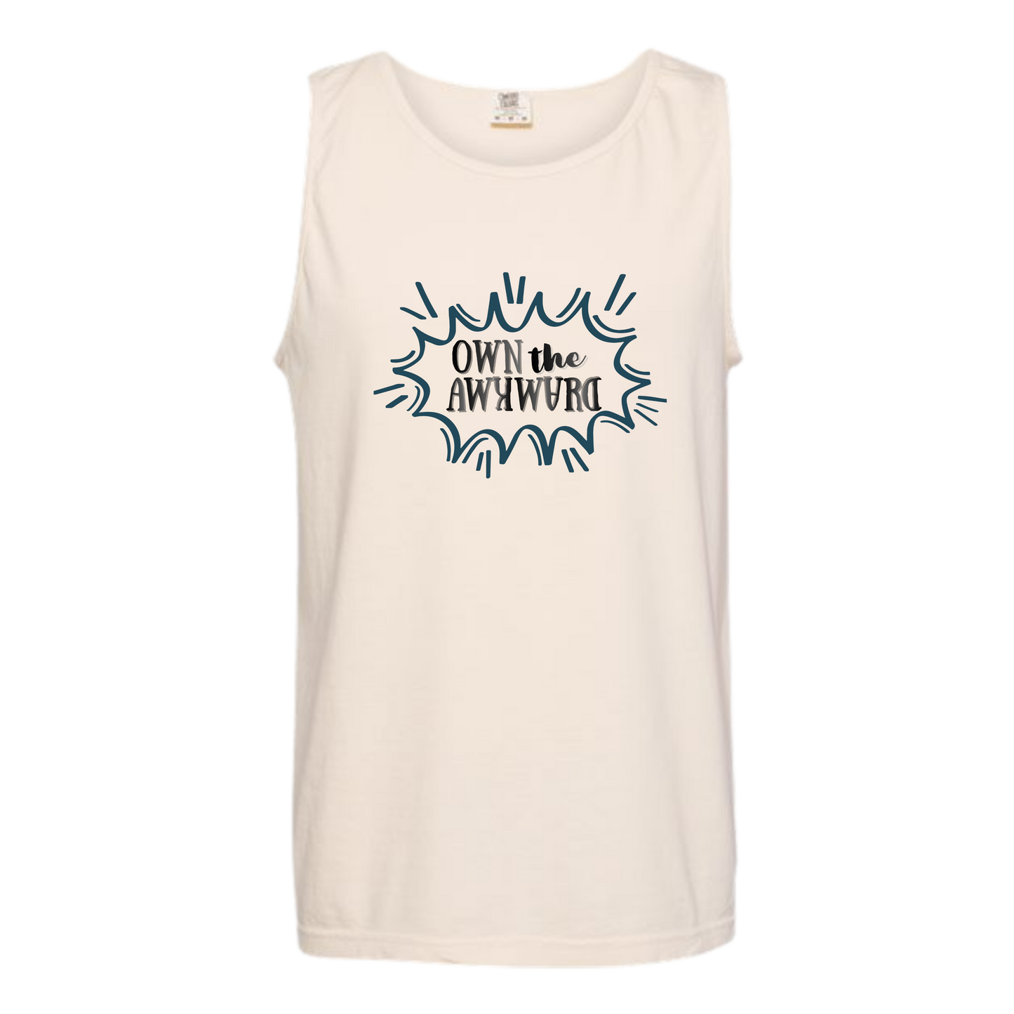 Own the Awkward - Comfort Colors - Unisex Tank - Neutral Colors & Blues