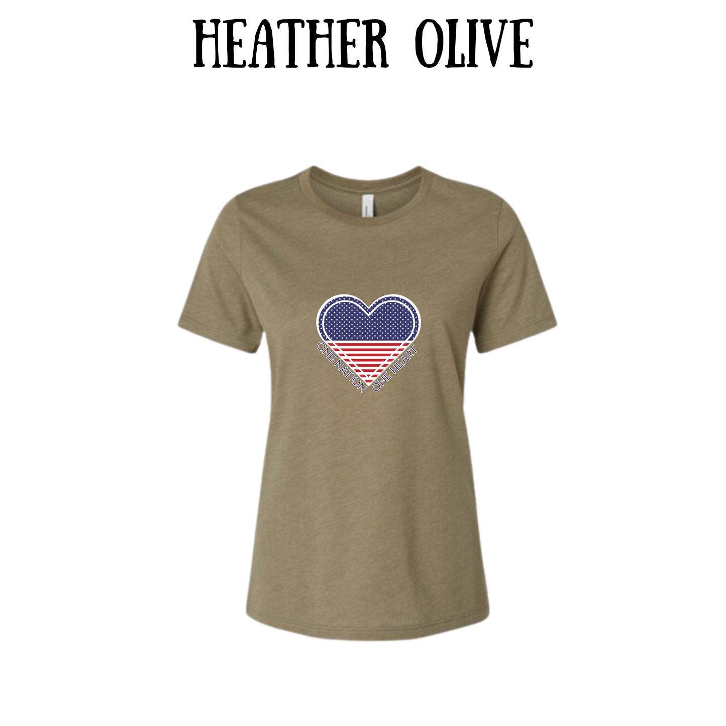 PP - One Nation One Heart - Women's Relaxed Fit Tee - Assorted Colors