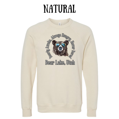 CP - Bear Lake Utah - Sponge Fleece Raglan Sweatshirt - Greens, Neutrals