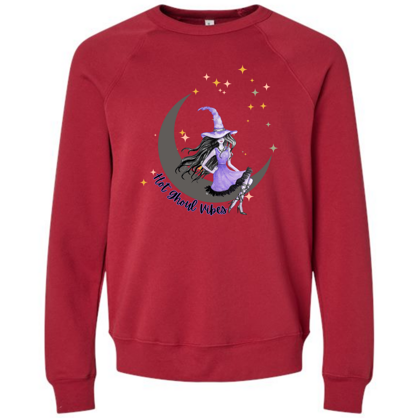 HP - Hot Ghoul Vibes - Sponge Fleece Raglan Sweatshirt - Assorted Colors