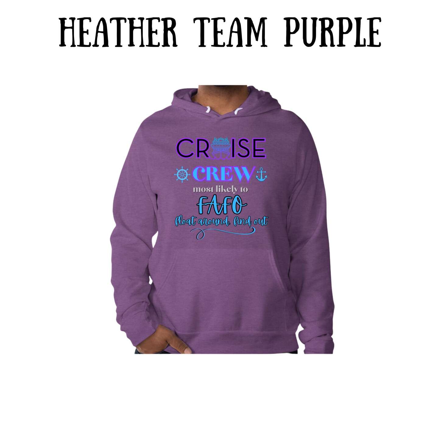 VP - Cruise Crew FAFO - Sponge Fleece Hoodie - Blues, Purples