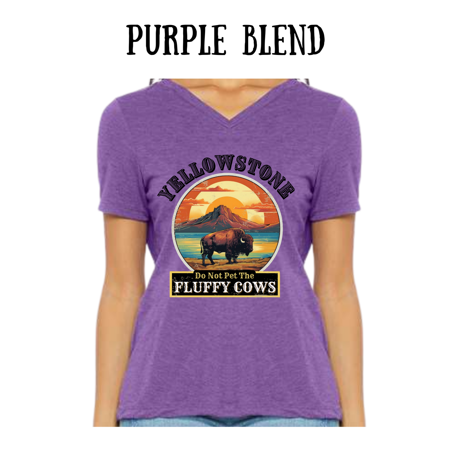 CP - Yellowstone: Fluffy Cows - Women's V-Neck - Assorted Colors