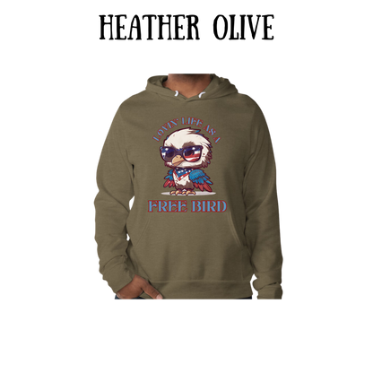 PP - Lovin' Life As A Free Bird - Sponge Fleece Hoodie - Greens, Neutrals