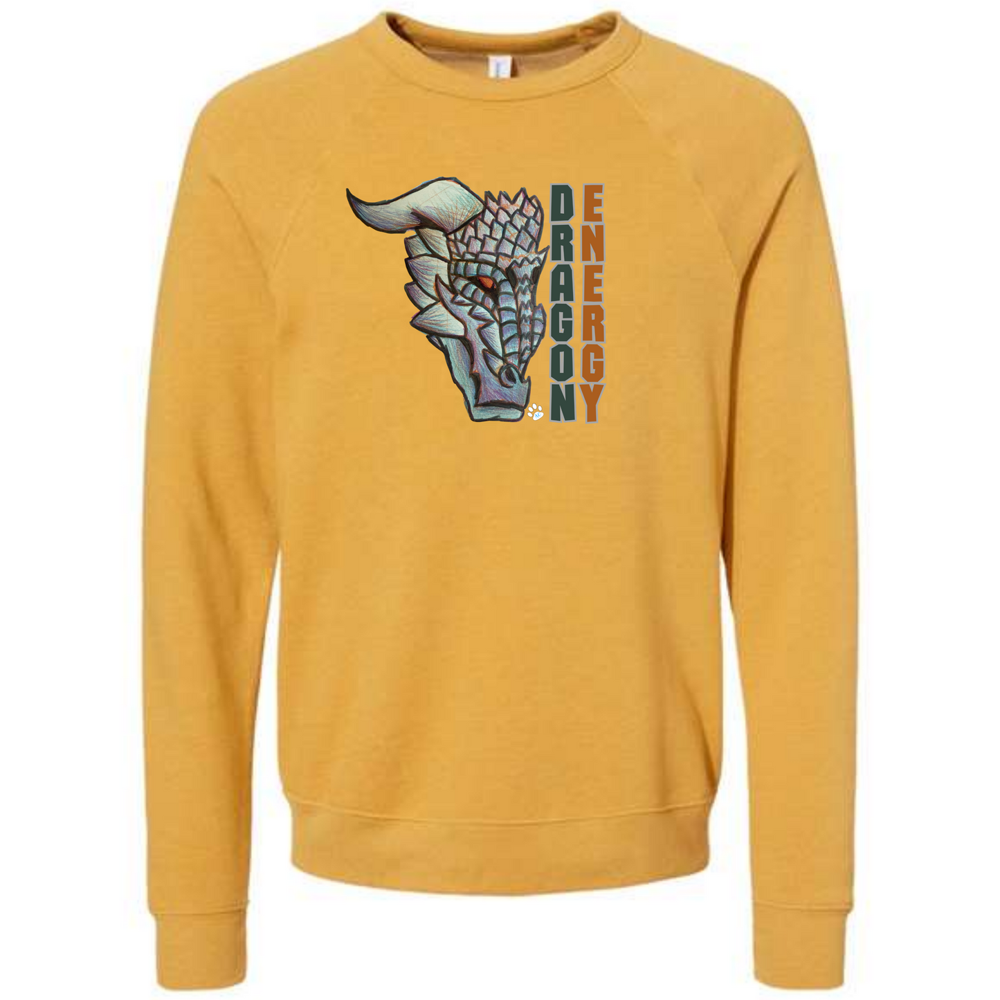 Dragon Energy - Sponge Fleece Raglan Sweatshirt - Assorted Colors