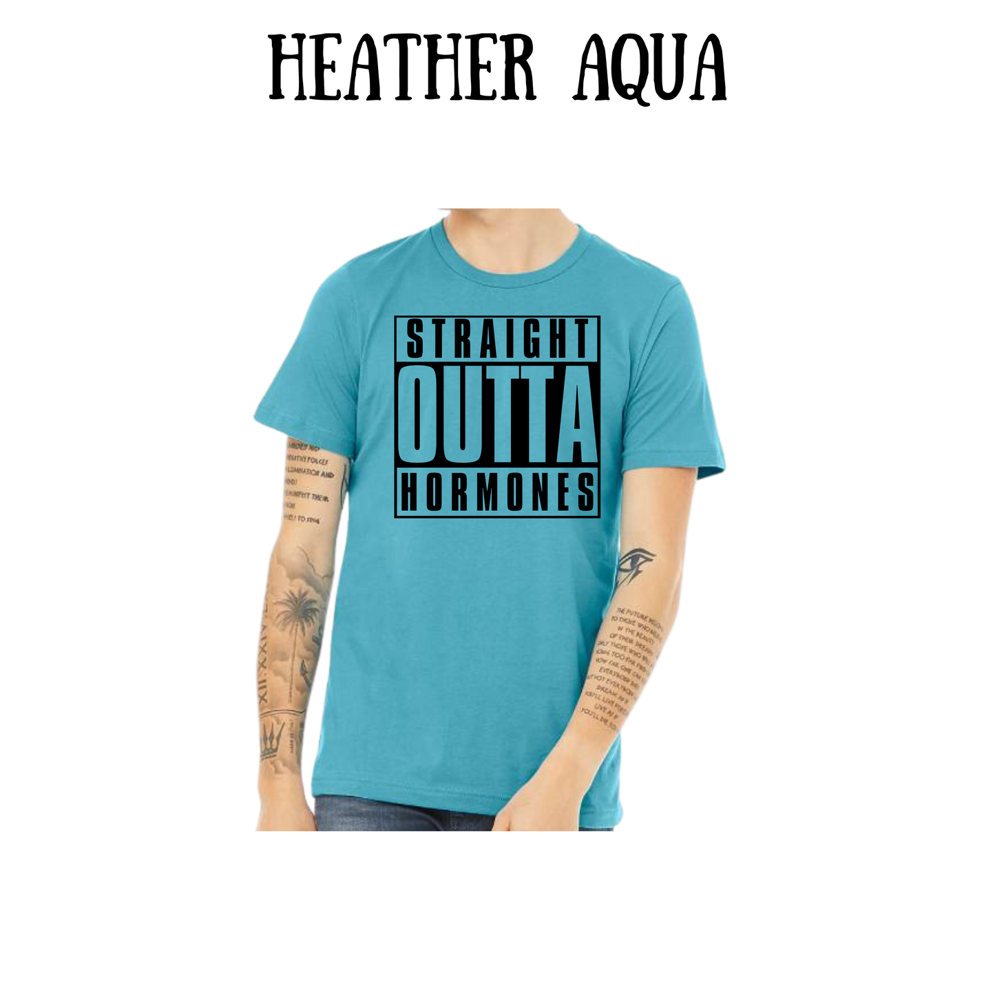 straight outta hormones - unisex tee - blues