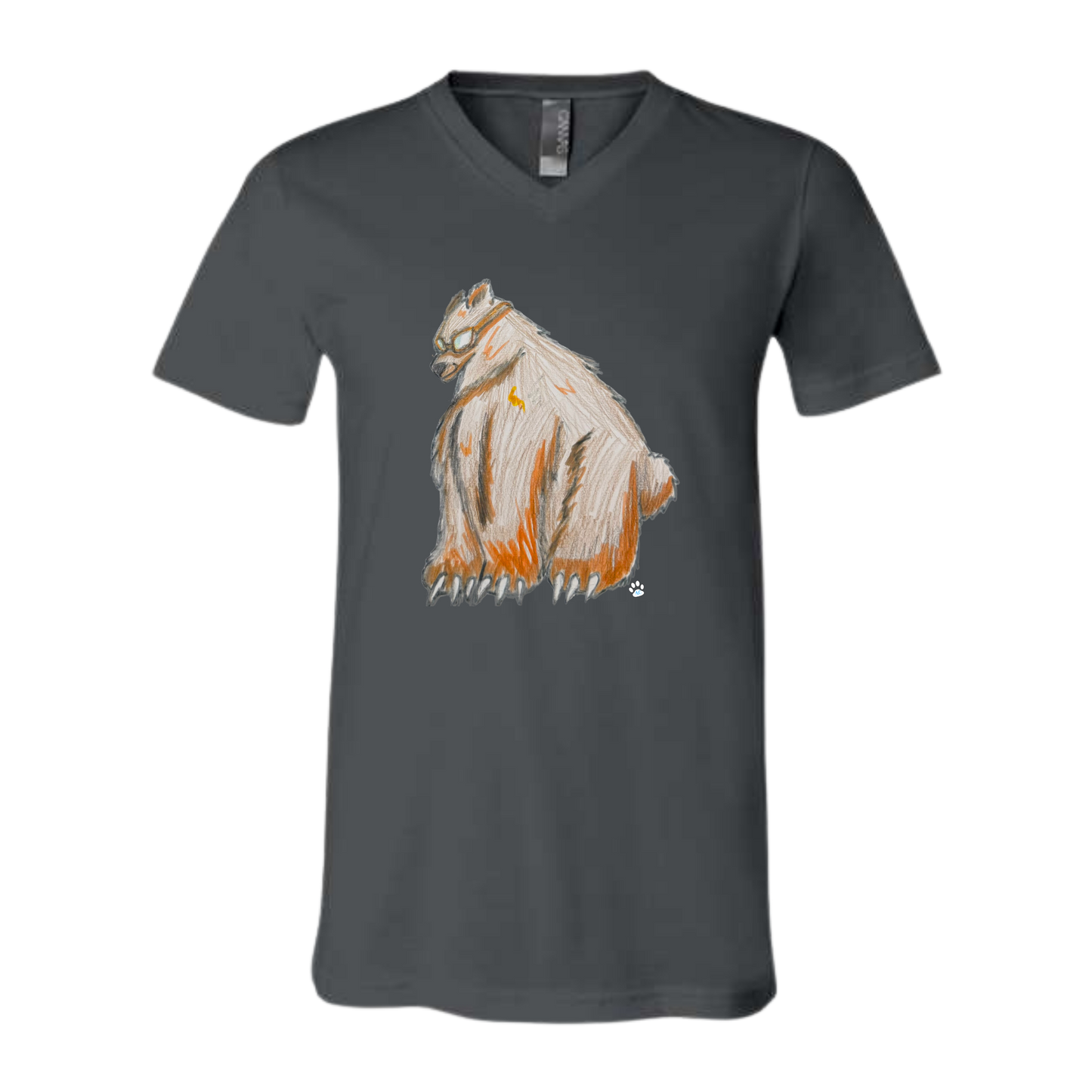 Muscle Bear - Bella+Canvas - Unisex V-Neck - Neutral Colors