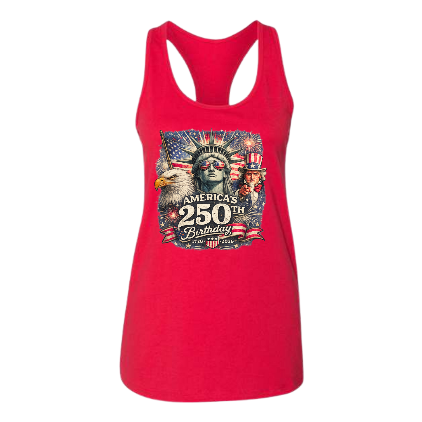 America's 250th Birthday - Bella+Canvas - Women's Jersey Racerback Tank