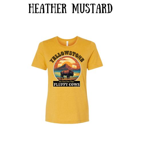 CP - Yellowstone: Fluffy Cows - Women's Relaxed Fit Tee - Assorted Colors