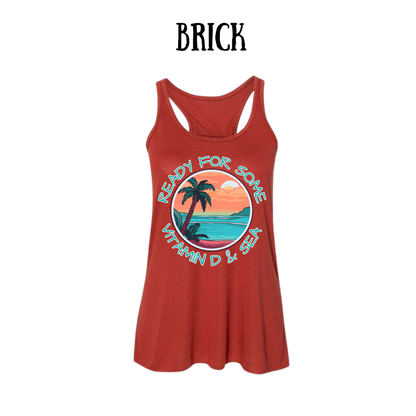 VP - Ready For Some Vitamin D & Sea - Women's Flowy Racerback Tank