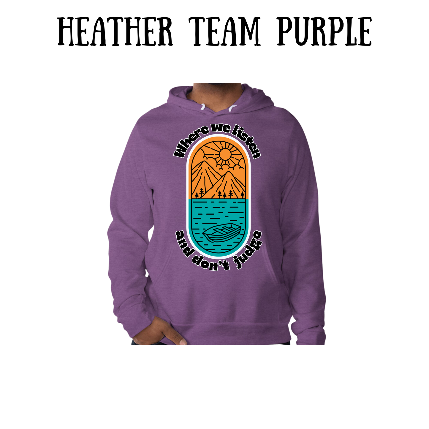 CP - Where We Listen and Don't Judge - Sponge Fleece Hoodie - Blues, Purples