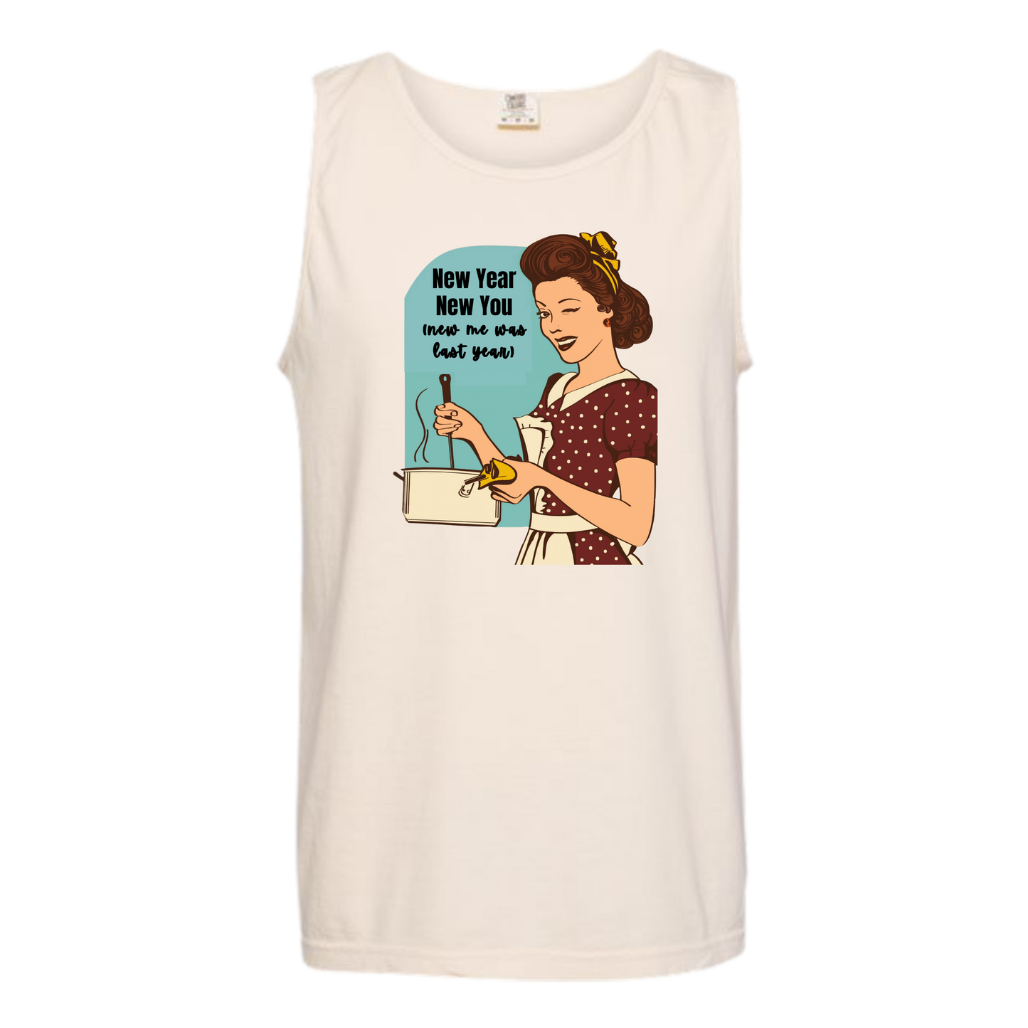 New Year New You - Comfort Colors - Unisex Tank - Neutral Colors & Blues