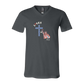 Loves Jesus & America too - Bella+Canvas - Unisex V-Neck - Neutral Colors