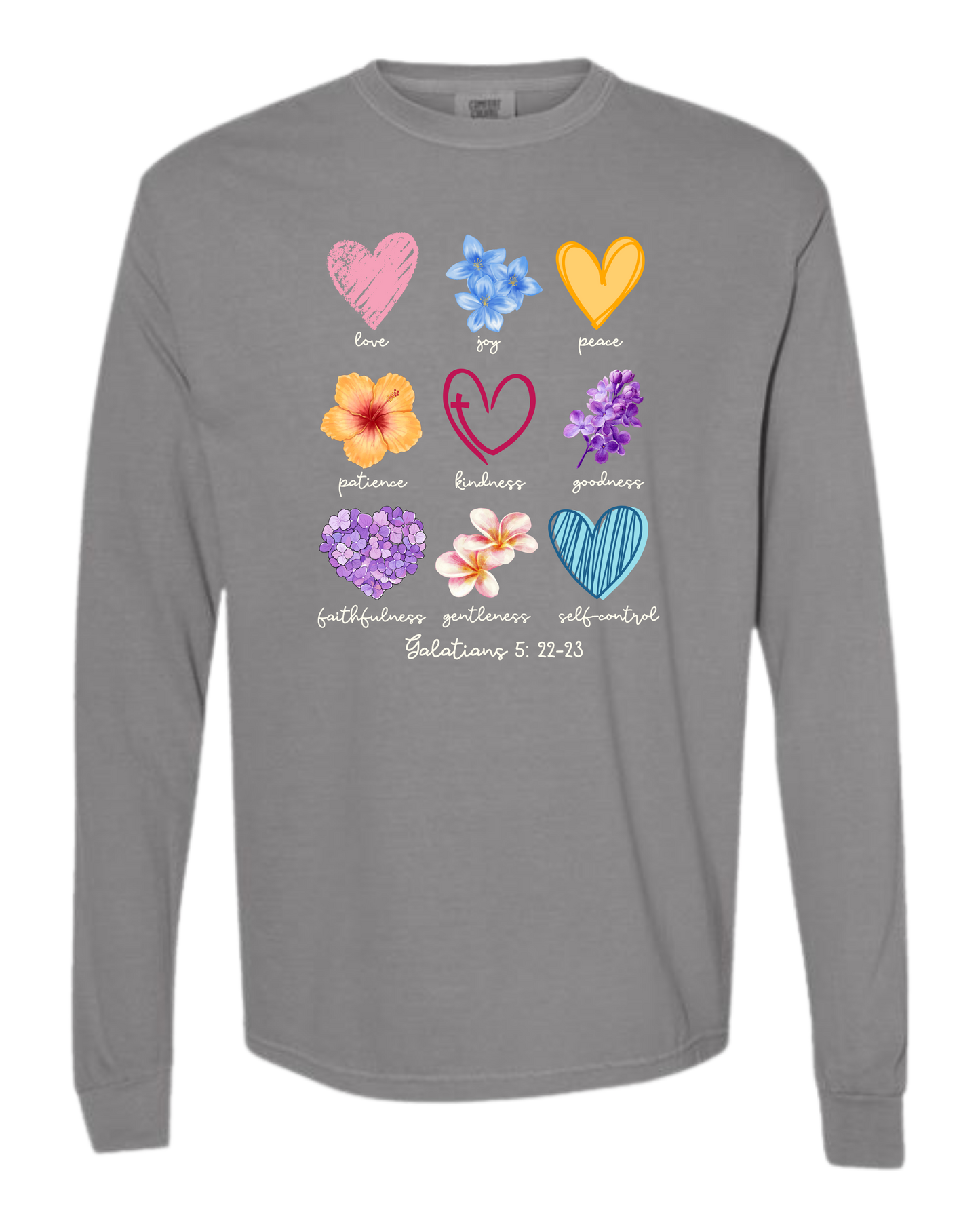 Galatians 5 - Spring - Comfort Colors - Heavyweight Long Sleeve Tee - Neutral Colors