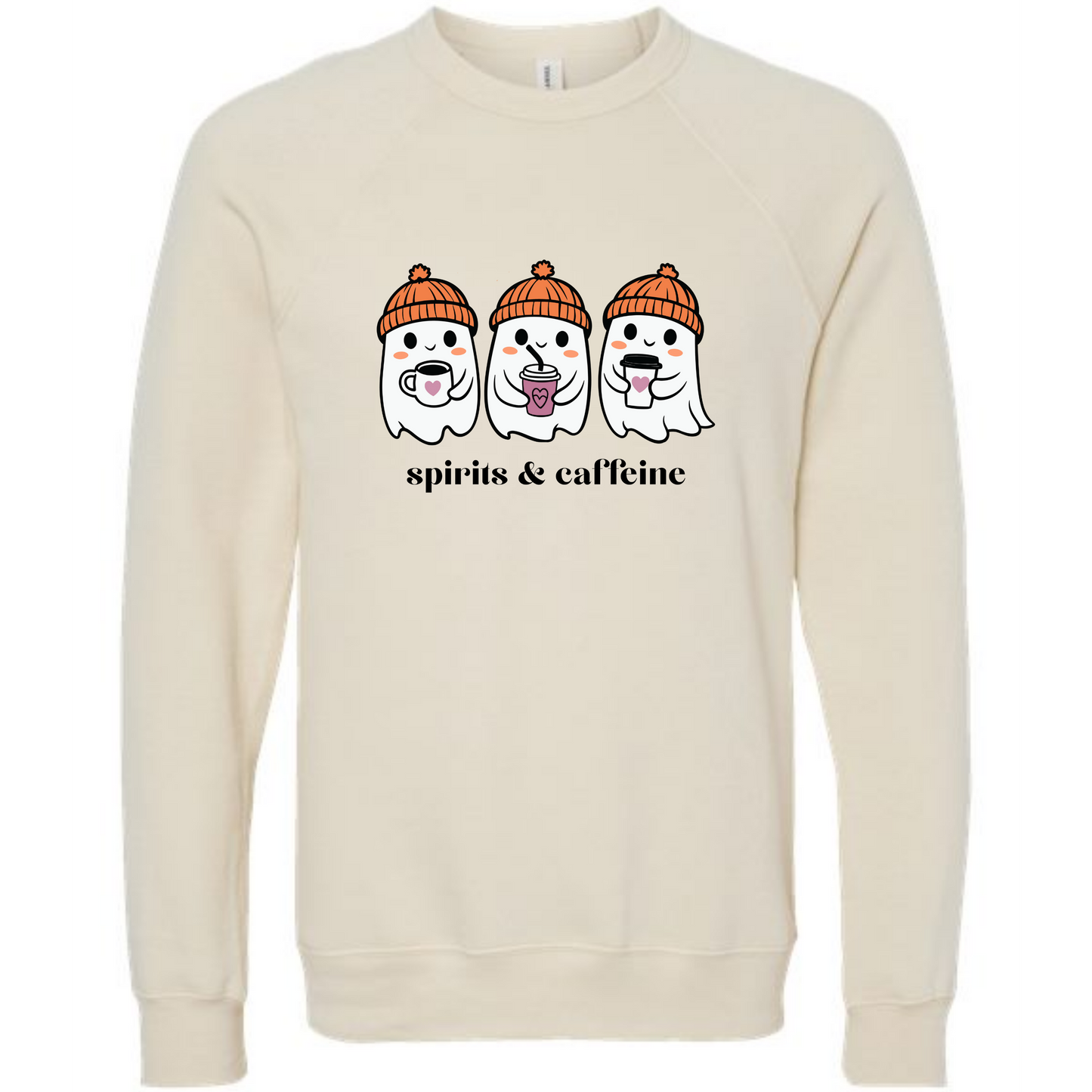 HP - Spirits & Caffeine - Sponge Fleece Raglan Sweatshirt - Greens, Neutrals