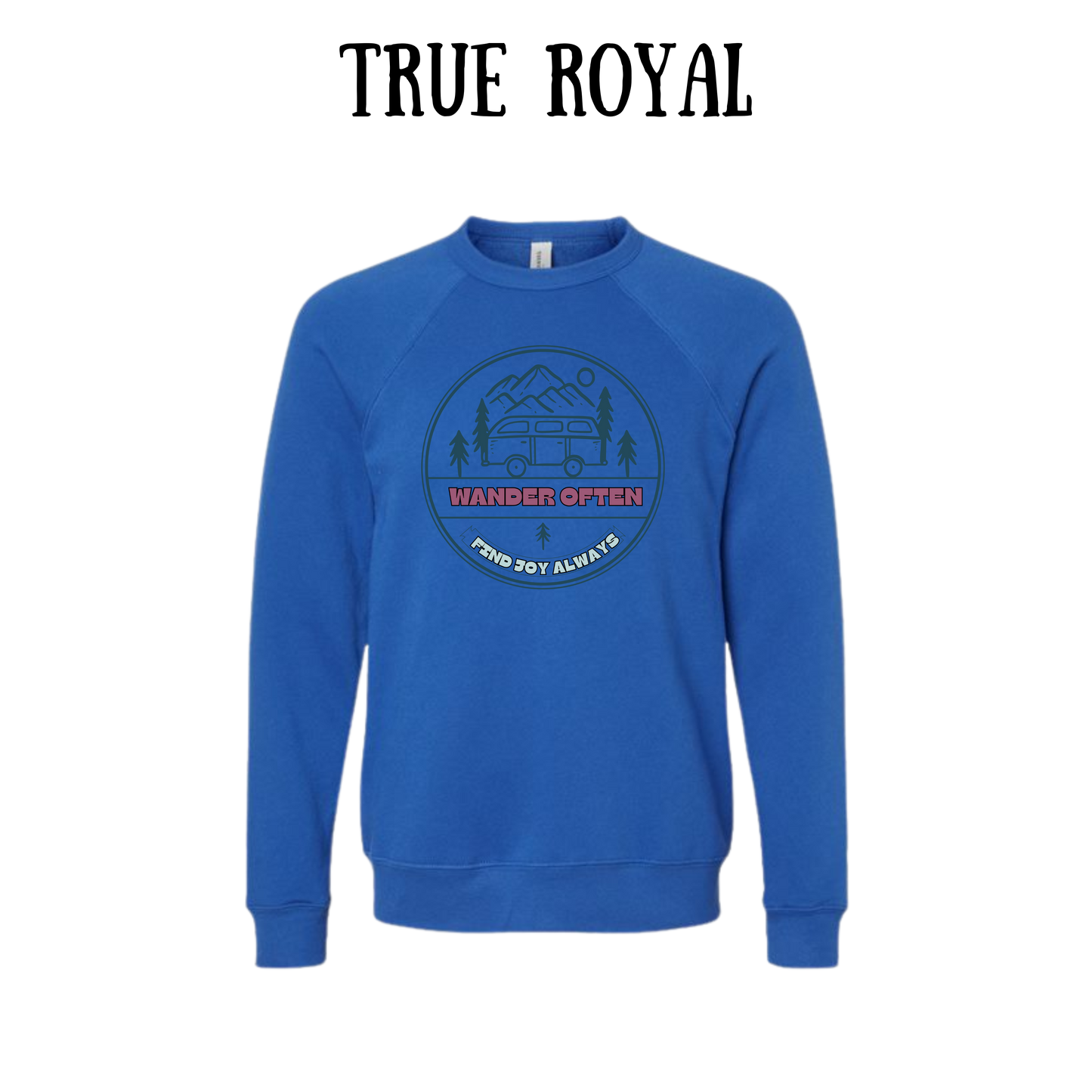 CP - Wander Often - Sponge Fleece Raglan Sweatshirt - Blues, Purples